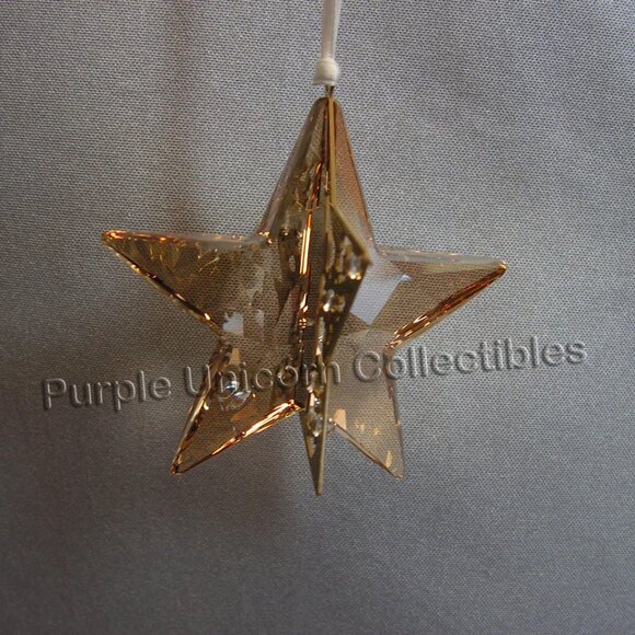 Swarovski Crystal Crystal Pixel Star Ornament ~ Golden Shadow 1140008 - Picture 4 of 5